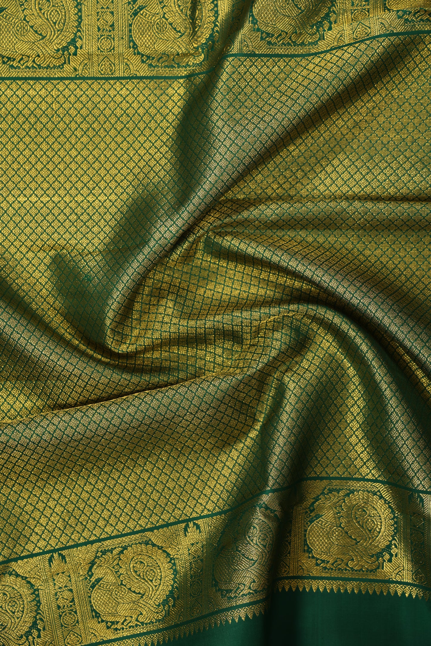 Dark Purple with Vertical Stripes & Green Border