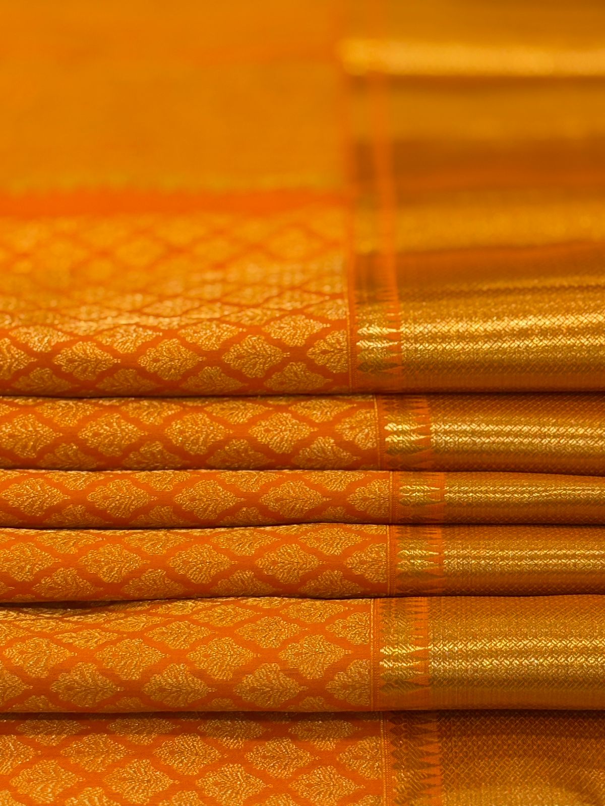 Marigold Gold Zari Kanjivaram