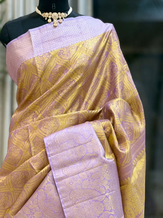 Deep Maroon Zari Kanjivaram Saree