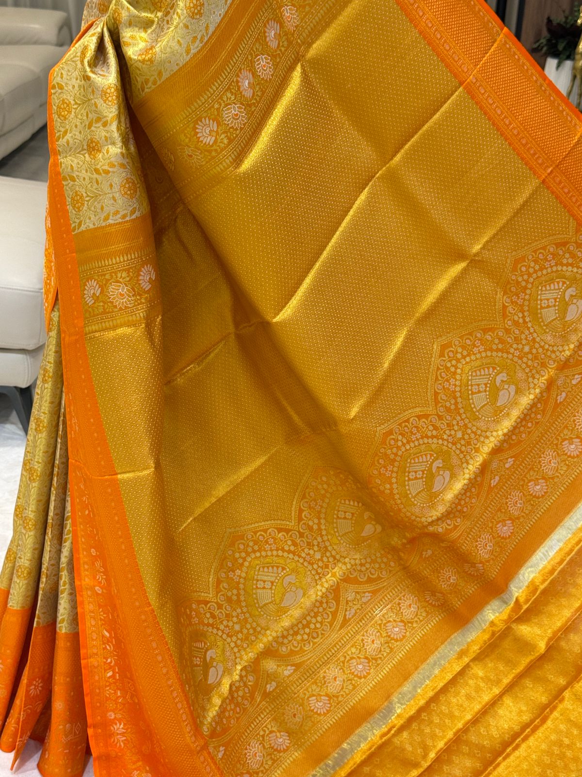 Golden Orange Regal Kanjivaram