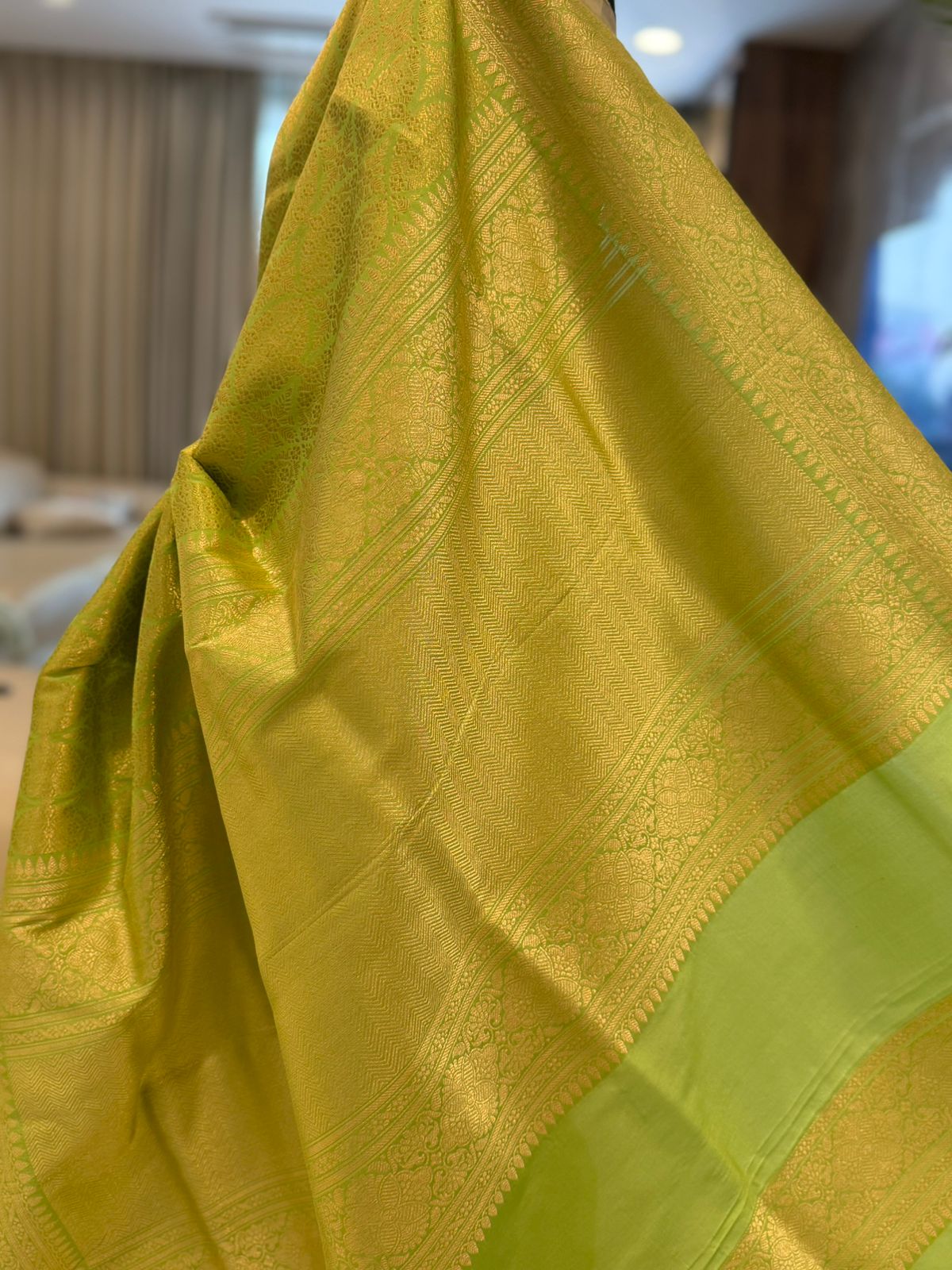 Lime Gold Banarasi