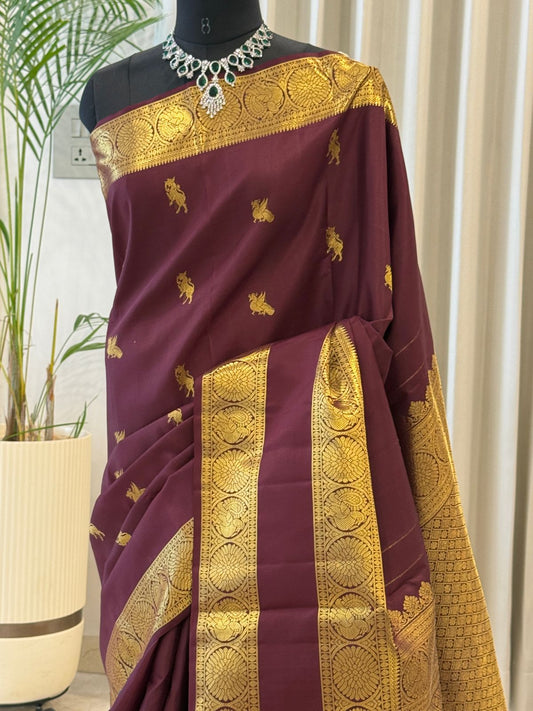 Deep Maroon Kanjivaram