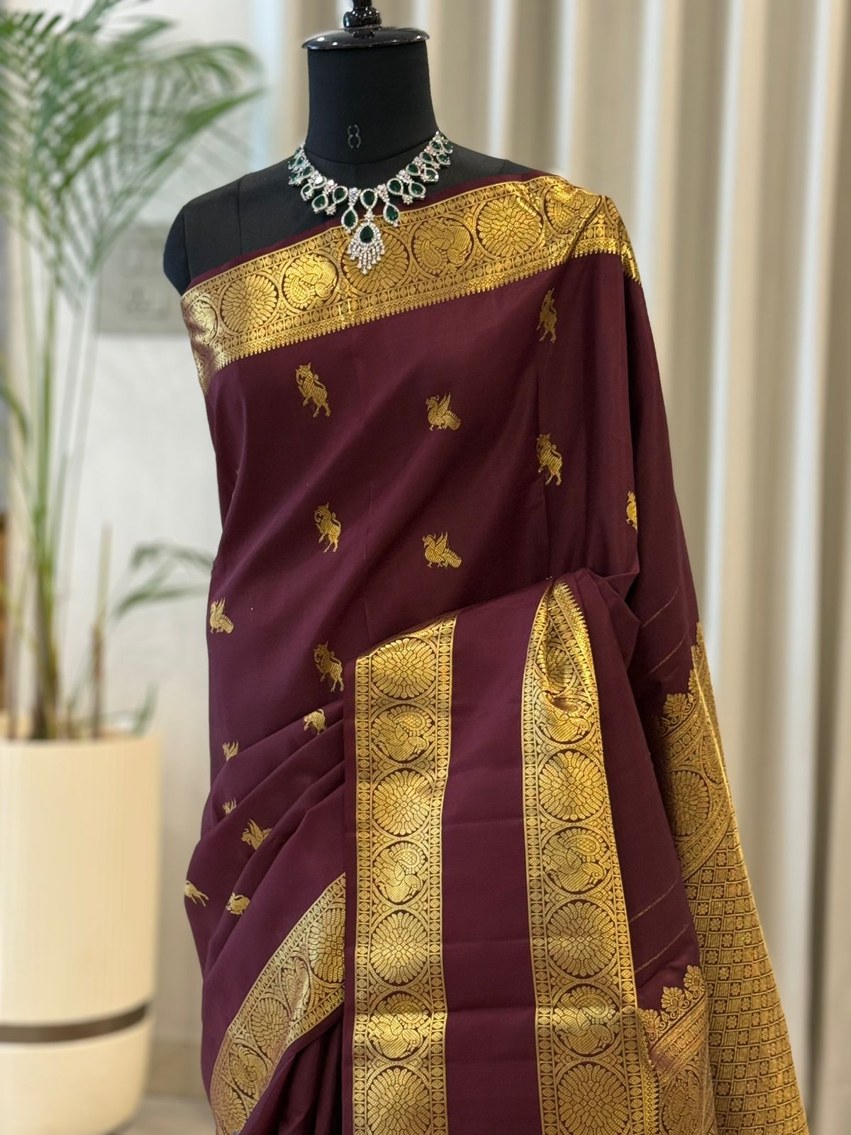 Deep Maroon Kanjivaram