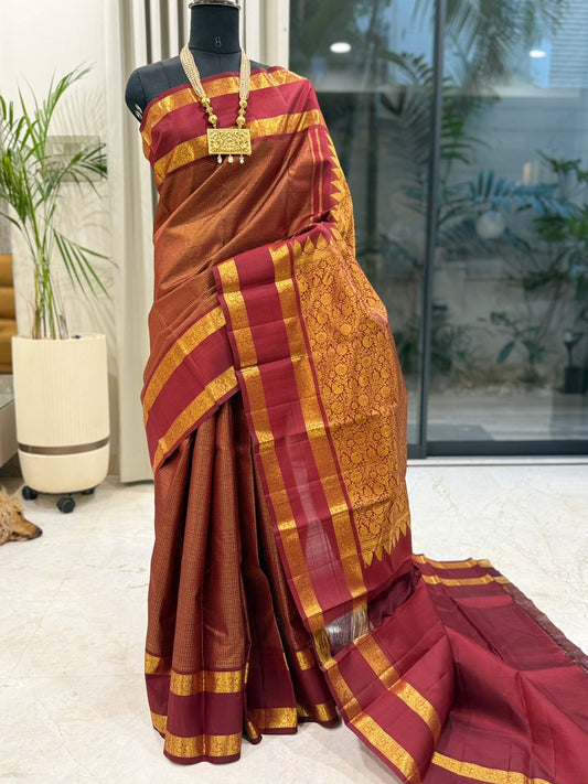 Gold Zari Kanjivaram Drape