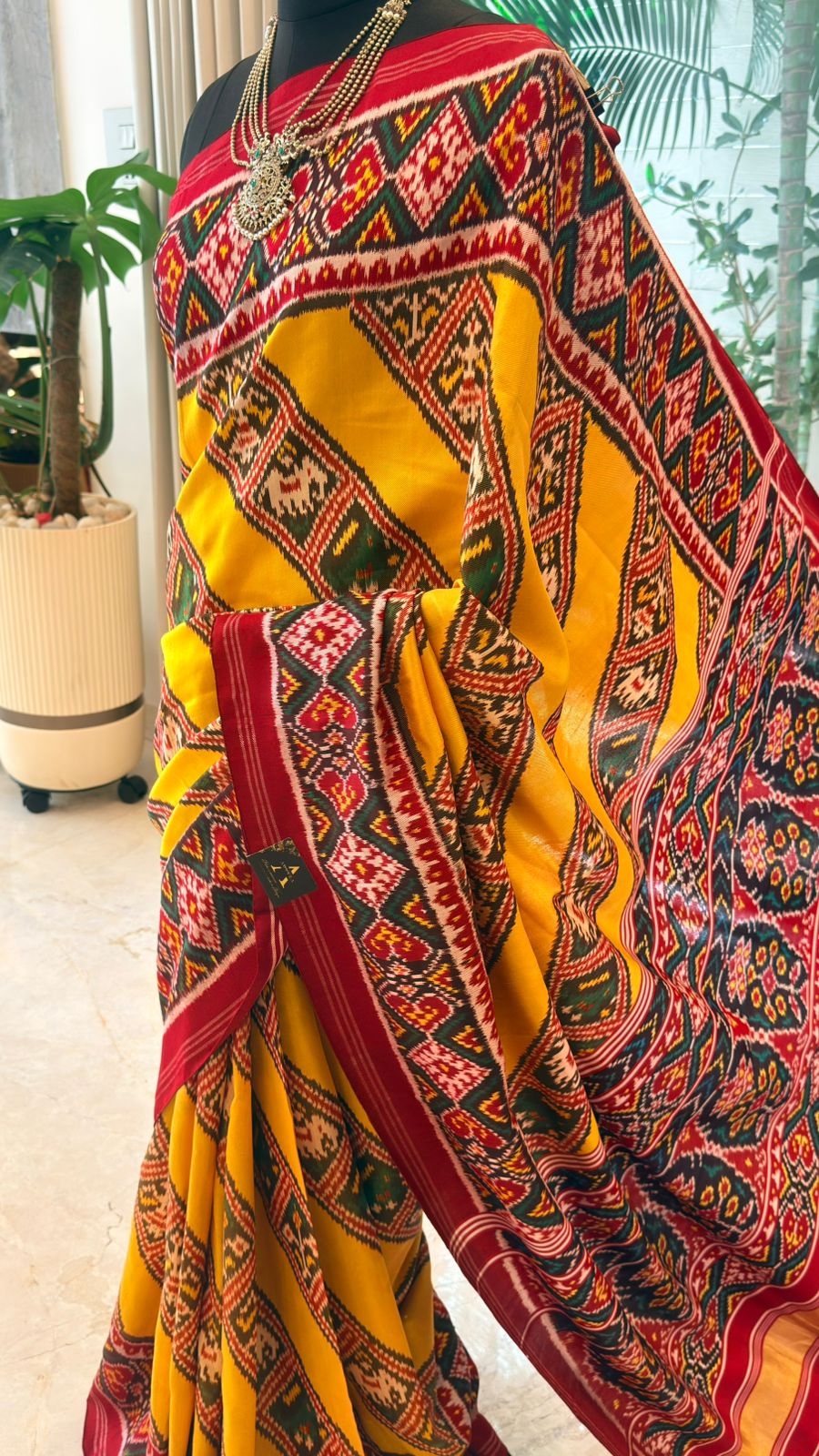 Royal Mustard Ikat Saree