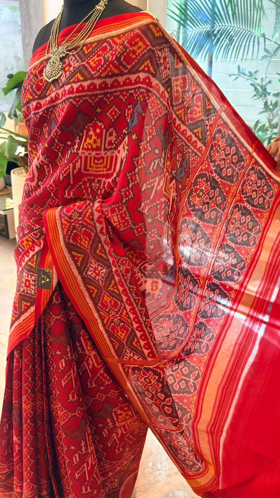 Dust Pink Ikat Saree