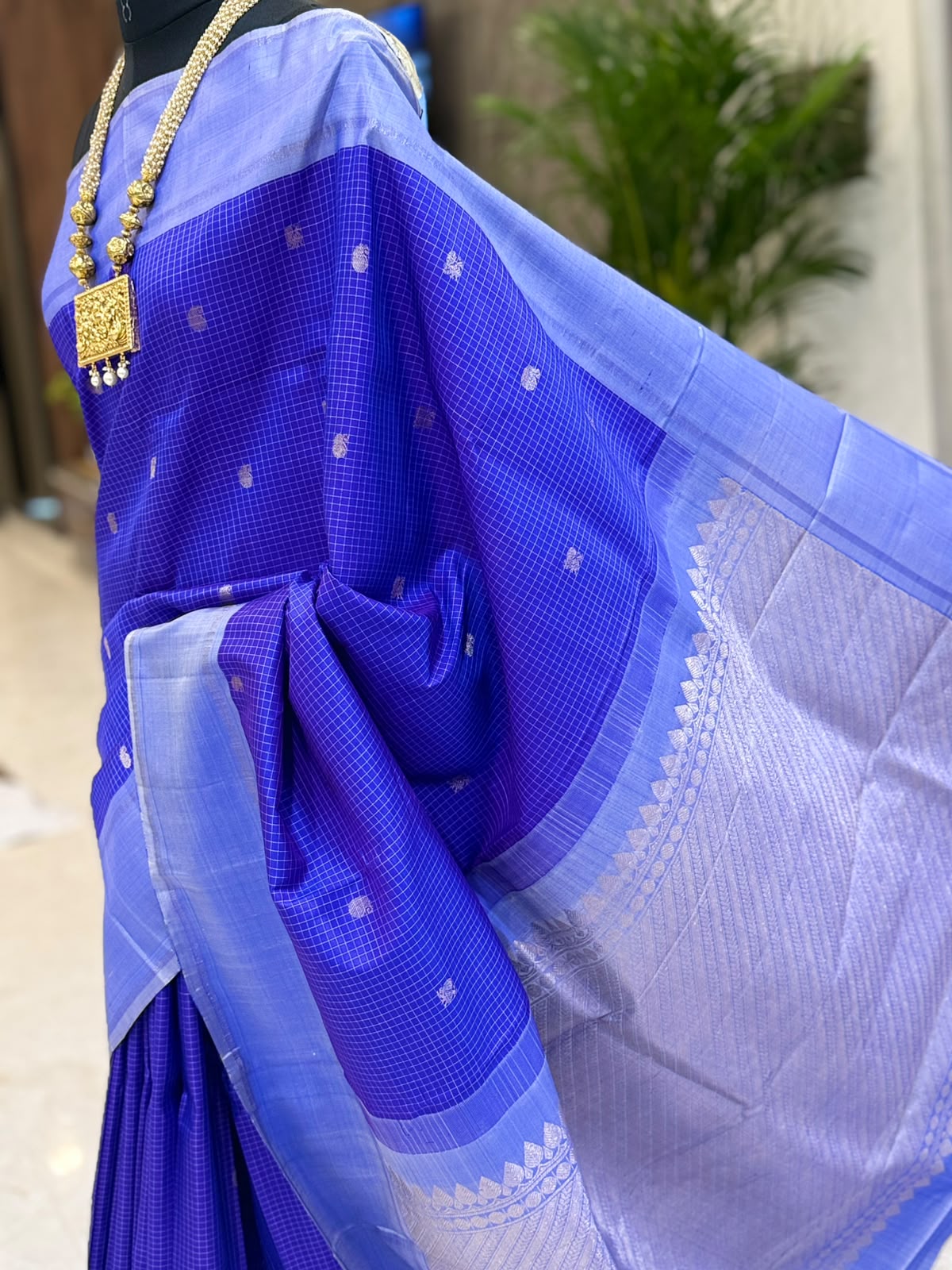 Royal Blue Lavender Kanjivaram