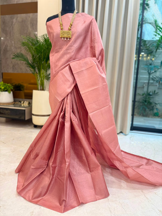 Blush Pink Kanjivaram Silk Saree