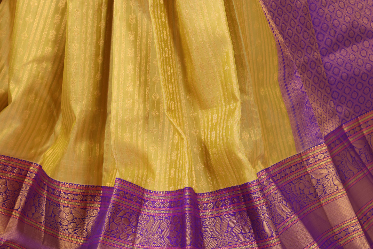 Golden Yellowish with Violet Border