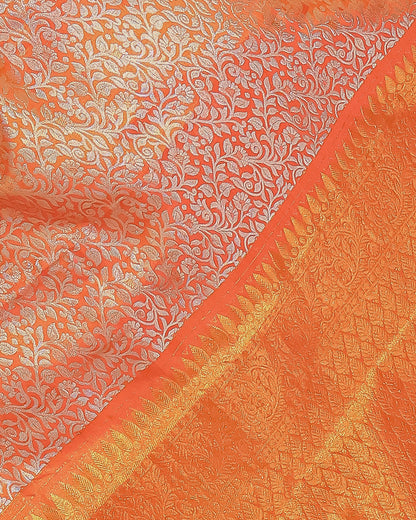 Orange Zari Work