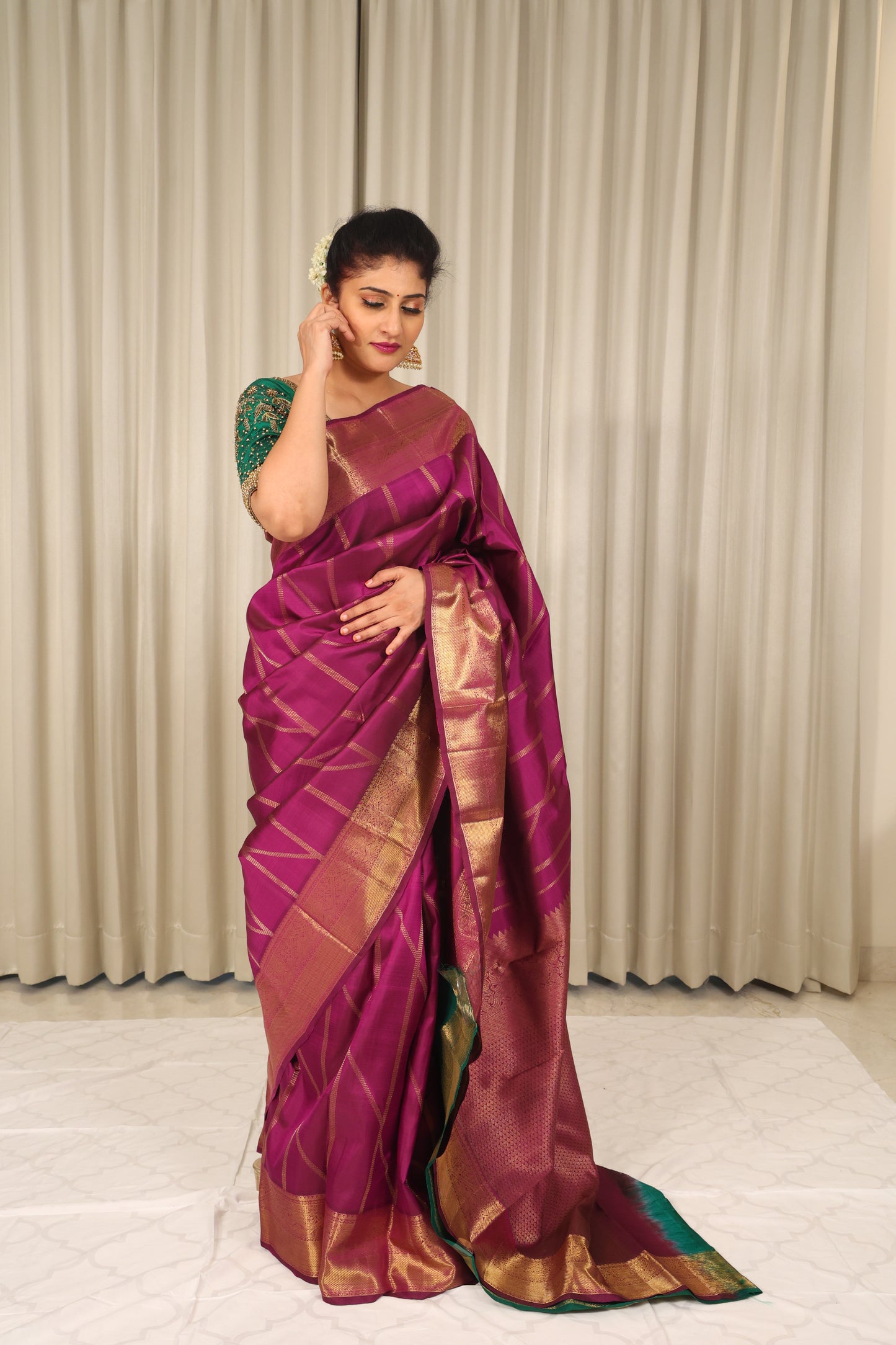 Purple Green Striped