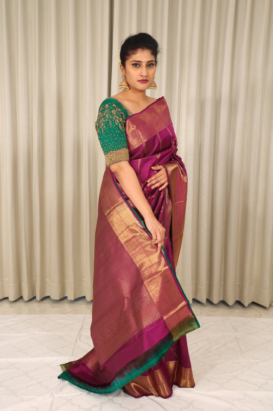 Purple Green Striped