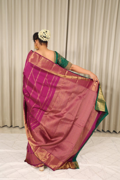 Purple Green Striped