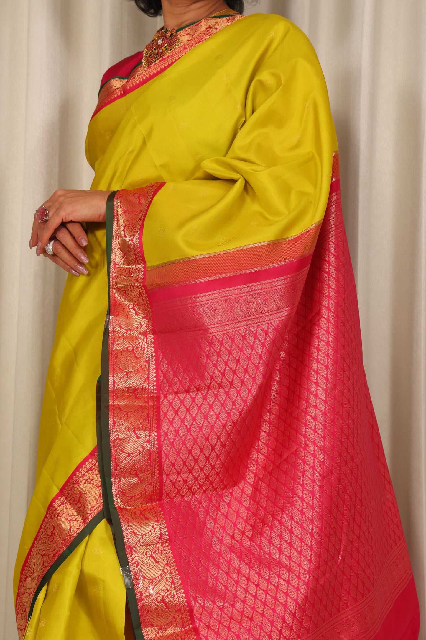 Lemon Yellow Pink Small Border