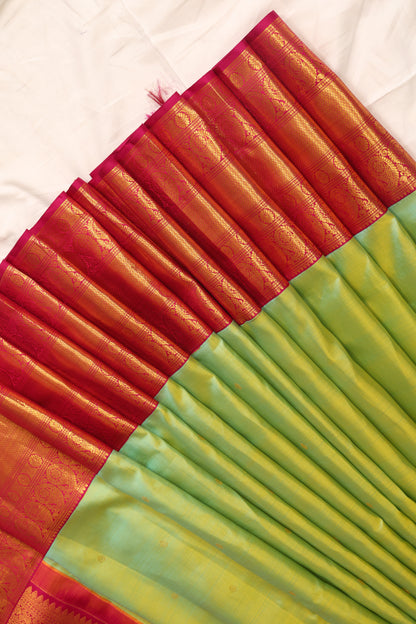 Green Plain Pink Border