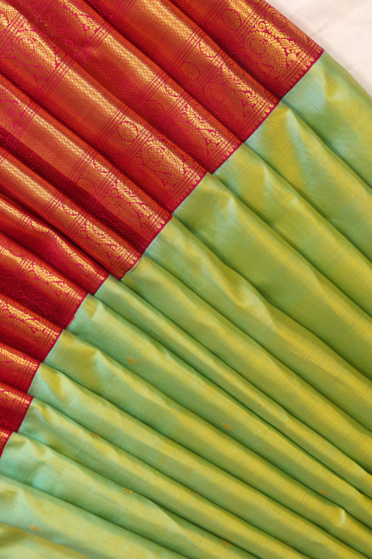 Green Plain Pink Border