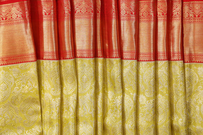 Green Full Work Golden with Red Border