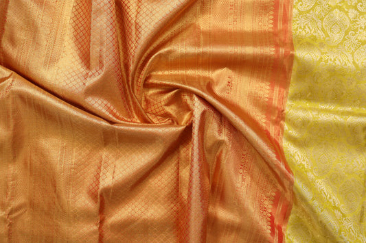 Green Full Work Golden with Red Border