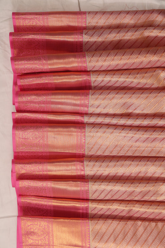 Pink Diagonal Stripe Golden