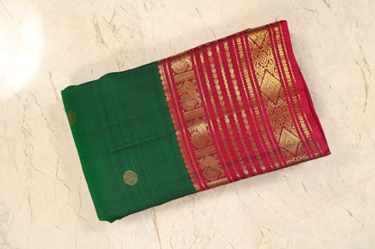 Dark Green with Rani Pink with small bouties