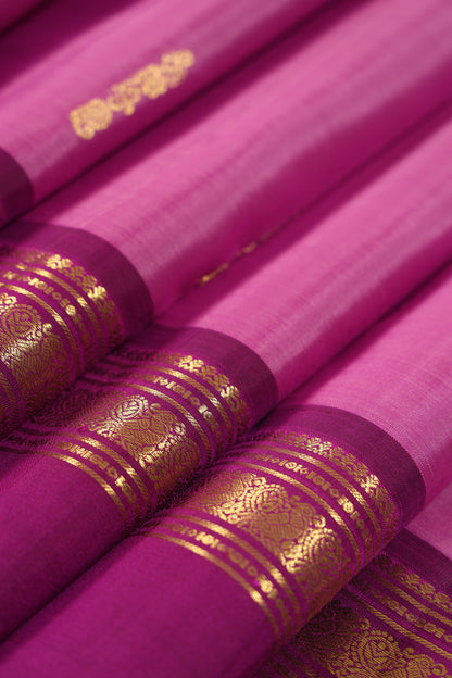 Purple with Dark Zari Border & small Vertical Booti