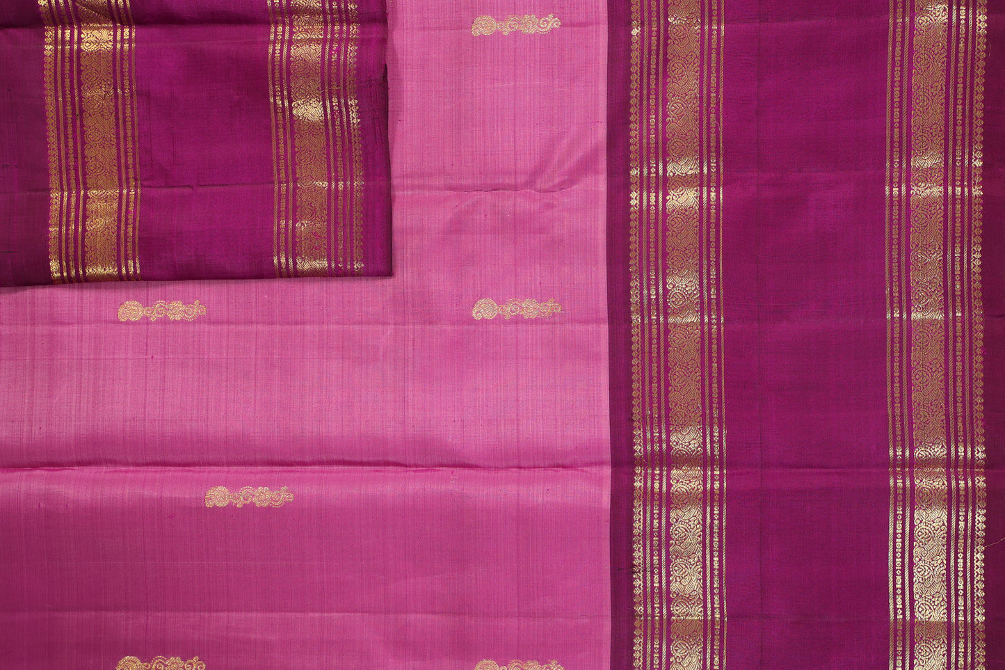 Purple with Dark Zari Border & small Vertical Booti