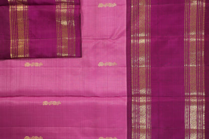 Purple with Dark Zari Border & small Vertical Booti