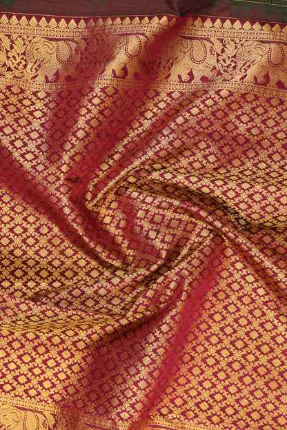 Dark Green Cheques with Violet Border