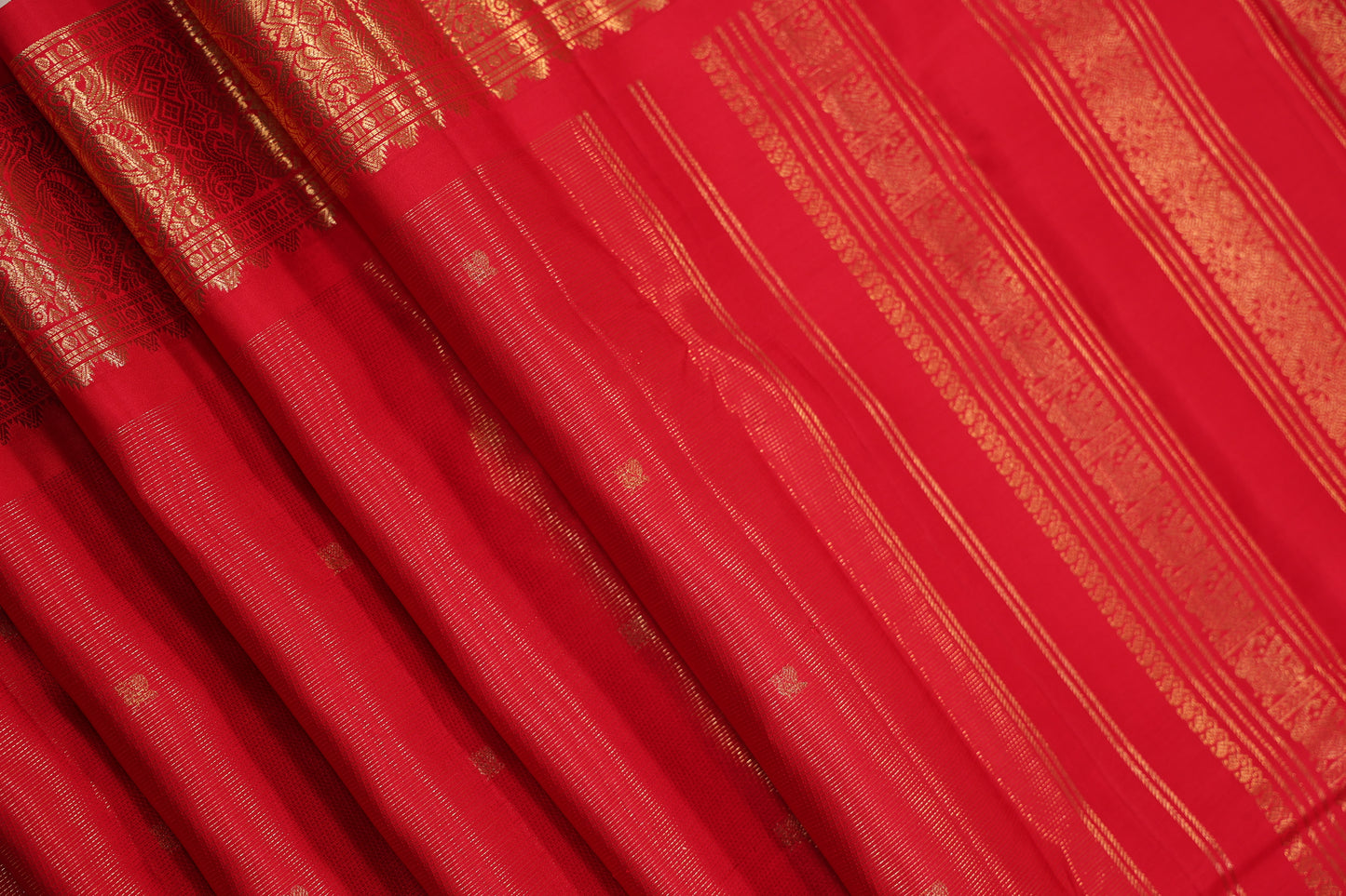 Red Vairoosi Golden Border