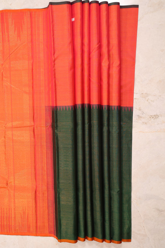 Green Vairaoosi Peach Pink Border