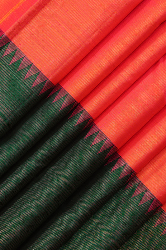 Green Vairaoosi Peach Pink Border