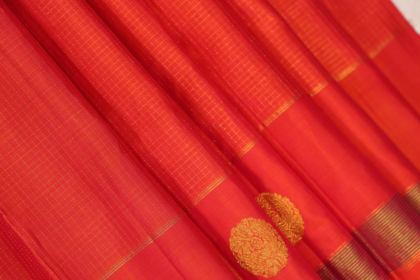 Peach Orangish Pink small striped Border