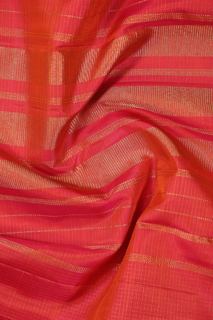 Peach Orangish Pink small striped Border