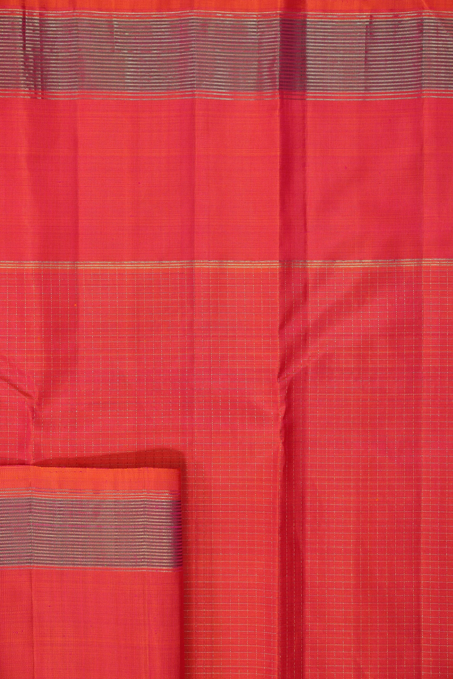 Peach Orangish Pink small striped Border