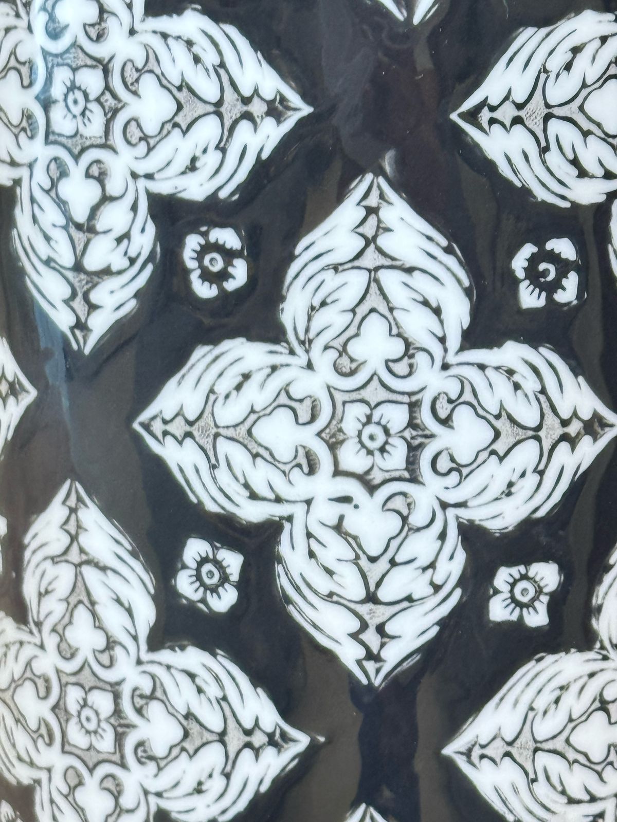 Black White Tall Vase