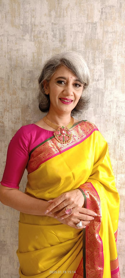 Lemon Yellow Pink Small Border