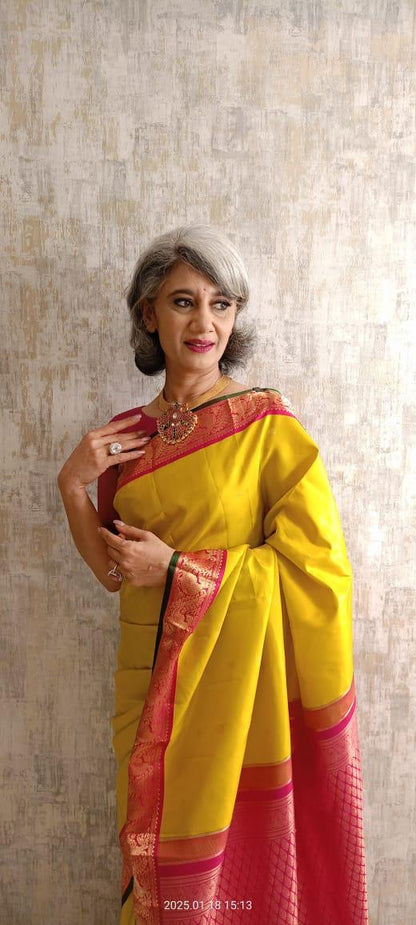 Lemon Yellow Pink Small Border