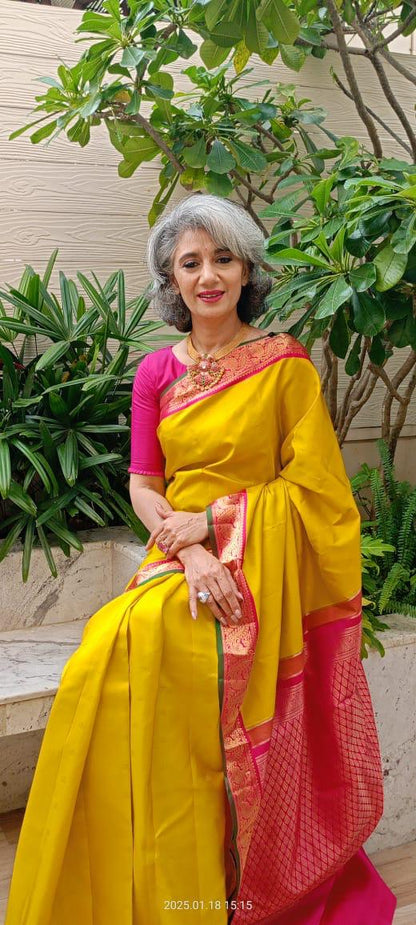 Lemon Yellow Pink Small Border