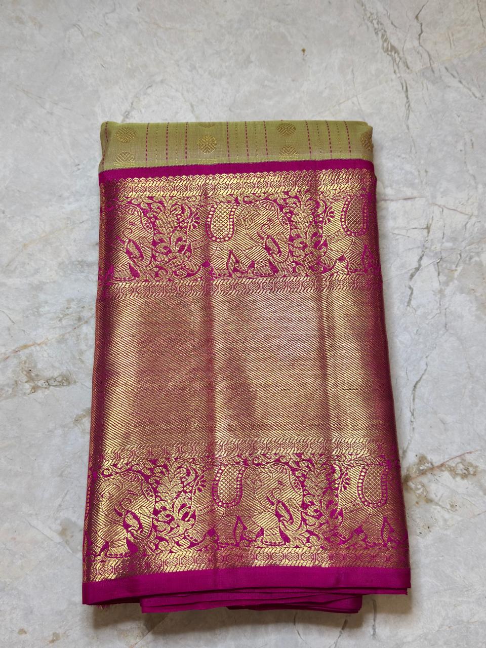 Beige Stripe Rani Pink Border