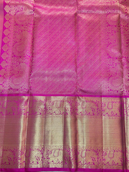 Beige Stripe Rani Pink Border