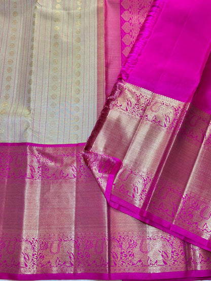 Beige Stripe Rani Pink Border