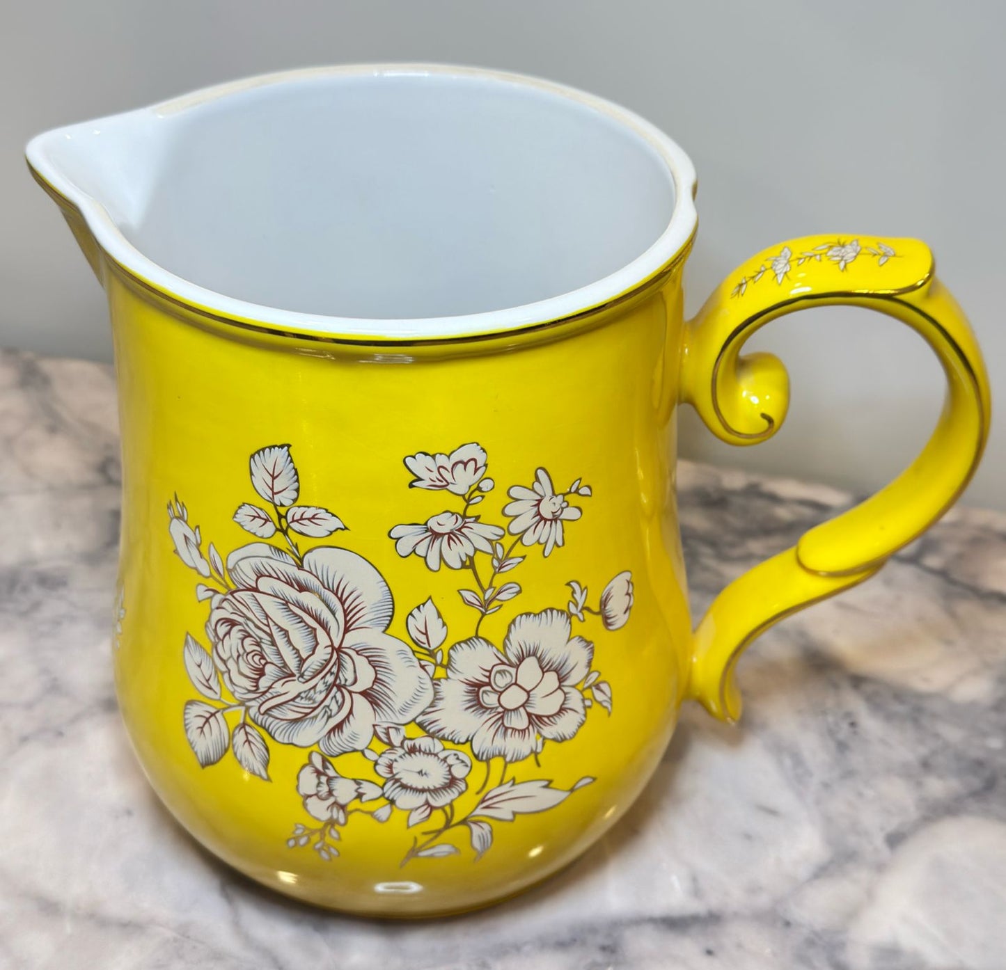 Yellow Floral Jug
