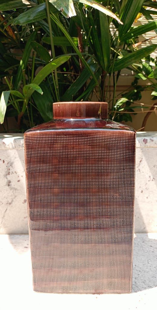 Brown Box Vase