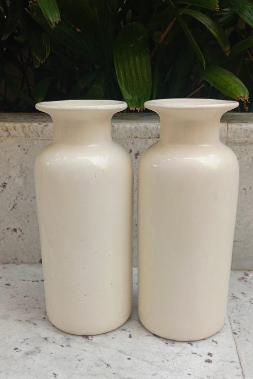 Off White Jar Vase