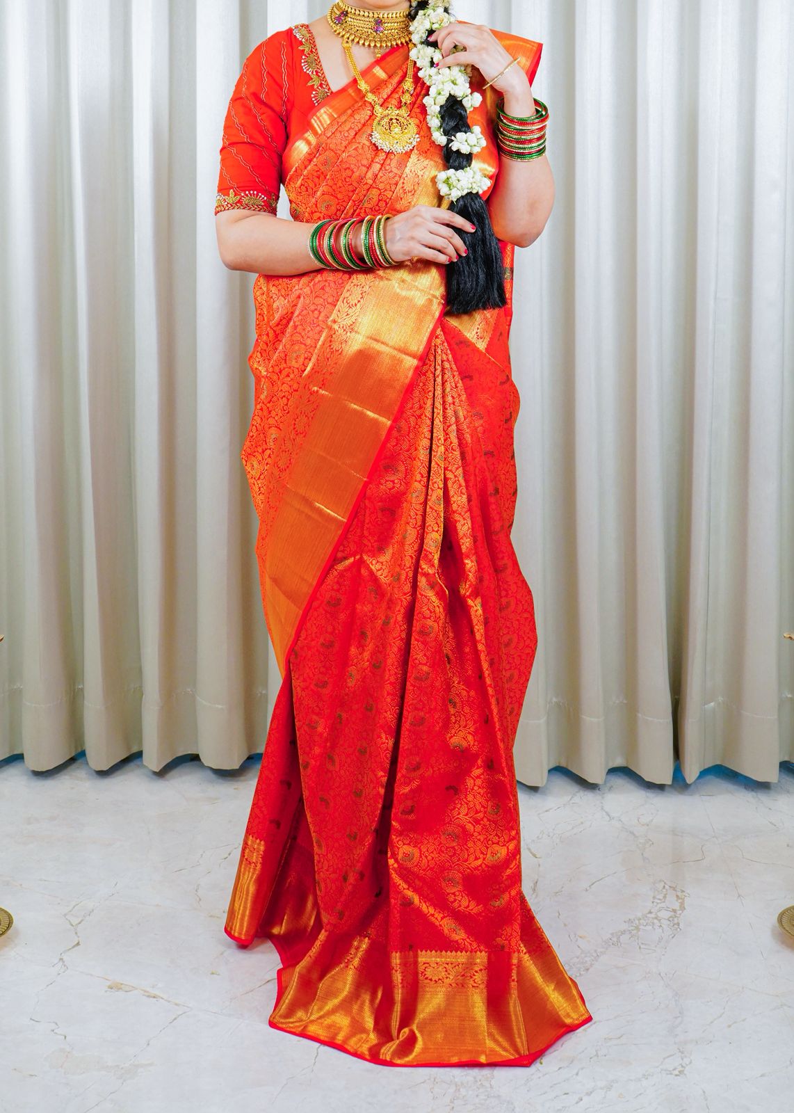 Vermilion Red with Exquisite Gold