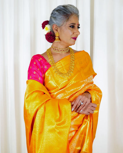 Molten Gold With Vibrant Marigold Yellow