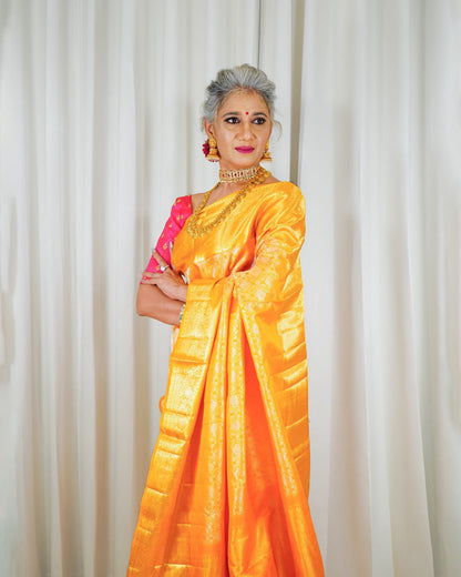 Molten Gold With Vibrant Marigold Yellow