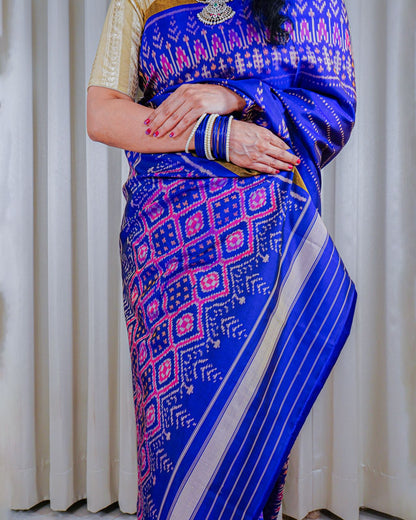 Royal Blue with Vibrant Patterns