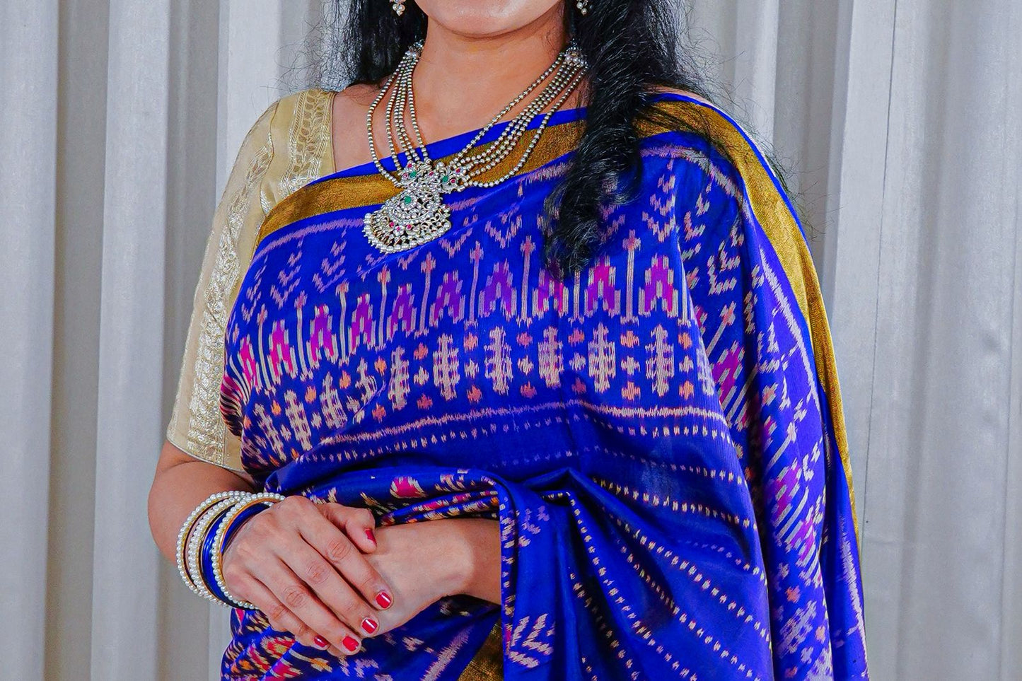 Royal Blue with Vibrant Patterns