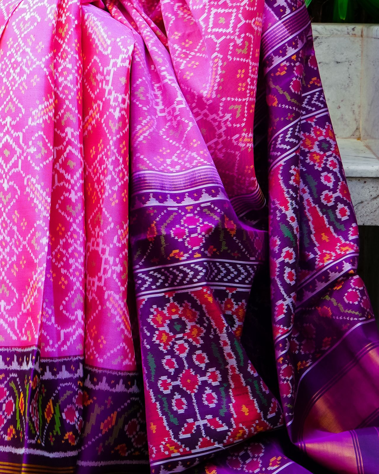 Timeless Patan Patola in Pink & Purple